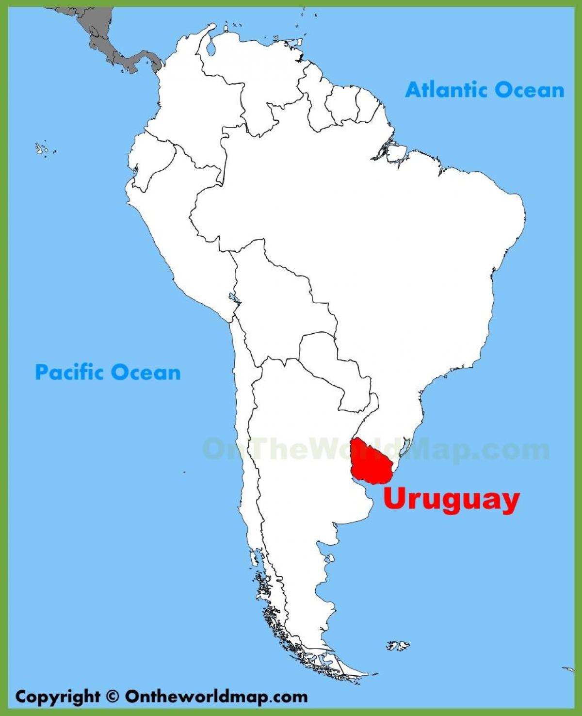 Карта Уругвај Јужна Америка