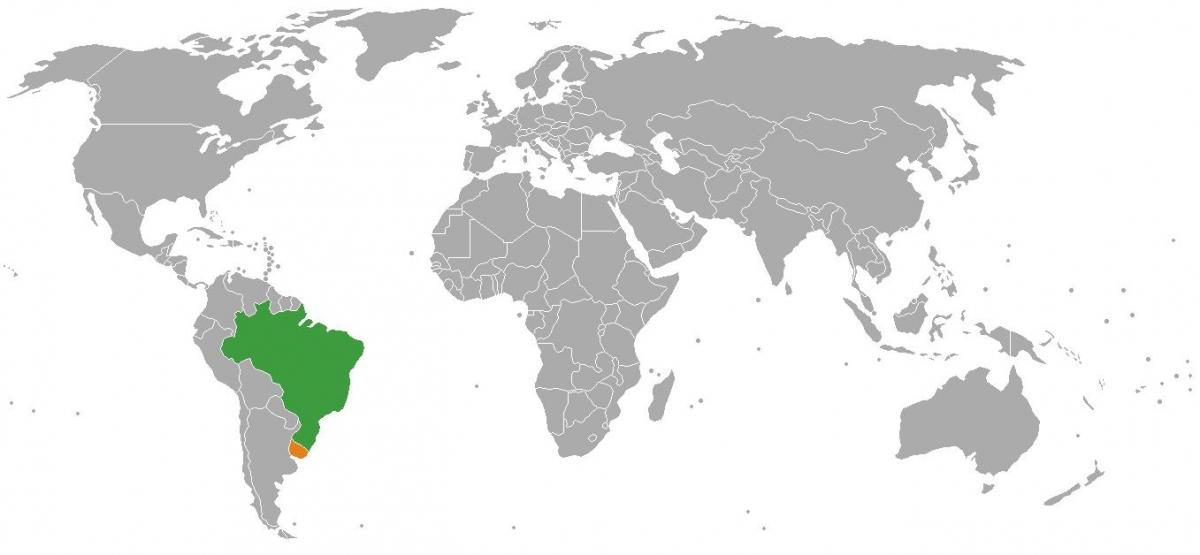 Уругвај локацију на мапи света