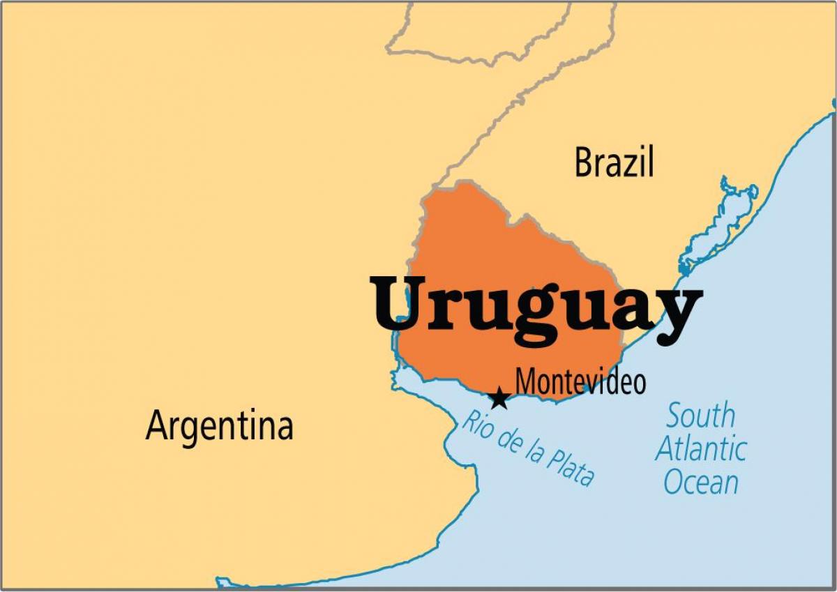 Уругвај карта капитала