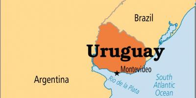 Уругвај карта капитала